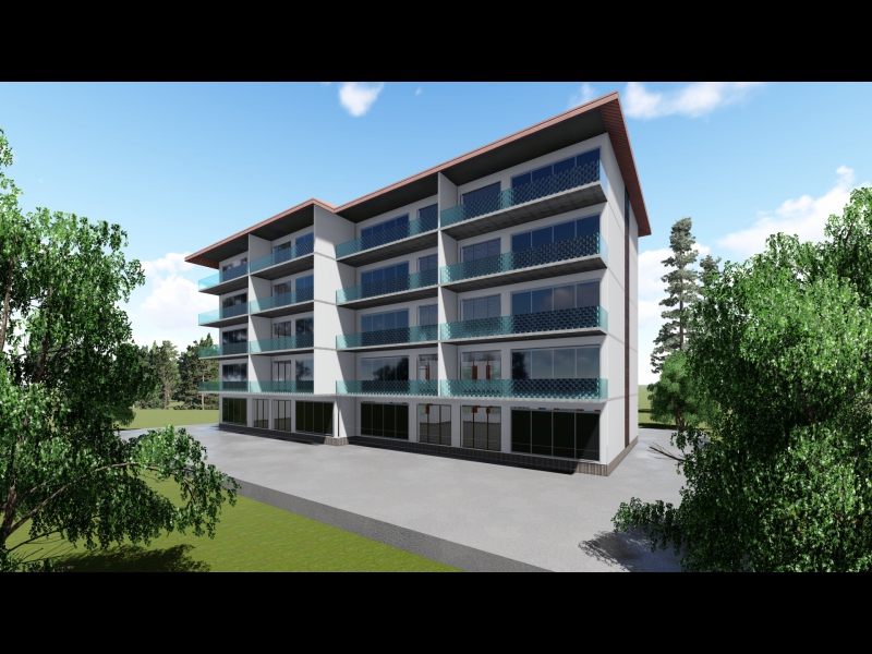 Taslak Aşamasındaki Apartman Projesi