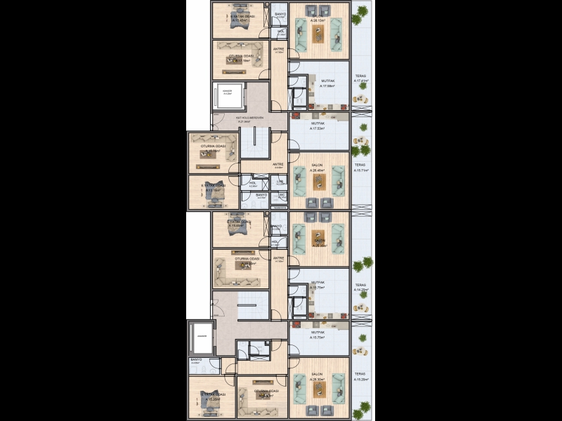Taslak Aşamasındaki Apartman Projesi